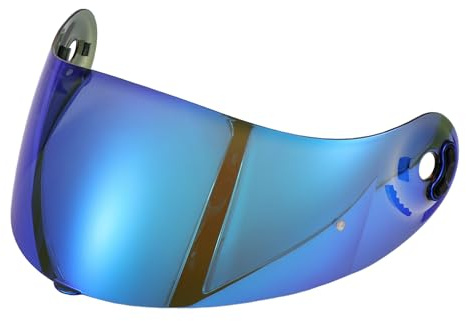 Partuto Motorradhelm-Visier-Schild - Motorrad-3-Snap-Helm-Visier-Ersatz - für X-803 Resin REVO Blau- 1 Stück