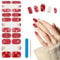 NICENEEDED 22 Pcs Christmas Gel Nail Polish Strips - Santa Claus Snowflake Full Nail Wraps, UV Lamp Gel Stickers - DIY Salon Quality Nail Wrap for Women, Manicure Design