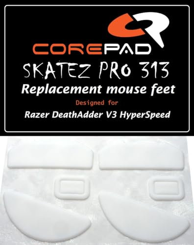 Corepad Skatez PRO 313 Replacement Mouse Feet Compatible with Razer DeathAdder V3 HyperSpeed
