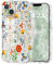 Micoden Cute Curly Wave Case for iPhone 13,Clear with Anti-Yellowing Flower Floral,Soft TPU Slim Bumper Shockproof Anti-Scratch Protective Wavy Cover for Girls Women-Orange