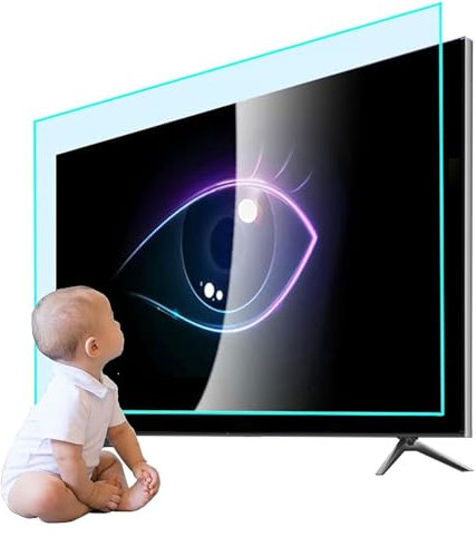 JQZWXX 43-75 Zoll Displayschutz Blaulichtfilter für TV Monitore, Keine Blasen, Kratzfest, für LCD, Led, 4k OLED Und QLED HDTV Blendschutz für Fernseher,43in942x529mm