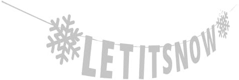 IMIKEYA Weihnachtsbanner Schneeflockenflagge Schneeflockendekorationen Für Türbanner Let It Snow Türbanner Schneeflockenbanner Schneebanner Let It Snow Schild Winterschild