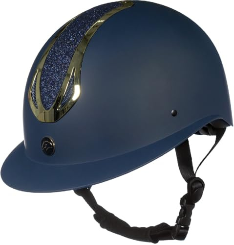 HKM Illusion Hjälm för kvinnor, Marinblå/Guld, 58-60 cm