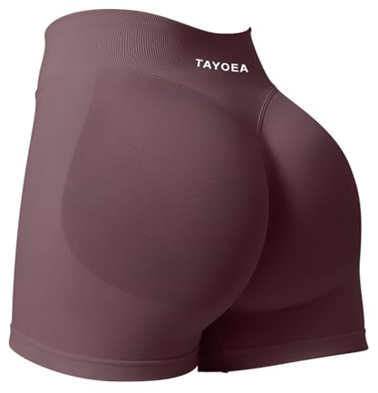 TAYOEA Short de Sport Femme Scrunch Pantalon de Sport Court Push Up Court Butt Lifting Gym Short sans Couture Workoutler Pantalon de Cyclisme