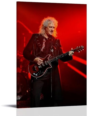 LNSXYSCQ Leinwandposter Brian May Musikalbum mit beliebten Sängern, Wandkunst, dekoratives Gemälde, Poster, 30 x 45 cm, Rahmenstil