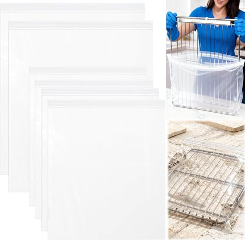 woyoo 6 - Pack Premium No - Scrub Oven Rack Cleaning Bags - Effortless, Leak - Resistant & Reusable for Metal Racks, BBQ Grills, Stove Grates - Ideal for Oven Cleaning