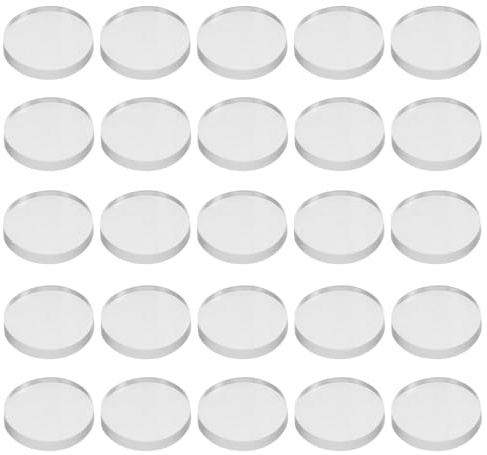 DIKACA 40pcs Patins Antidérapants en Caoutchouc pour Table en Verre, Épaisseur 3mm, Protection Transparente Facile à Installer pour Mobilier de Salle à Manger