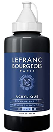 Lefranc Bourgeois Acrylique Fine Bouteille 750ml Noir D'Ivoire