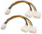 Cable Matters 2er-Pack 6-Pin PCIe zu Molex Stromkabel, 2 Molex zu 6-Pin PCIe - 15 cm
