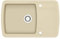 vidaXL Lavello da Cucina in Granito Naturale Stile Contemporaneo Elegante Vasca Singola Reversibile con Filtro Lavandino Lavabo Beige