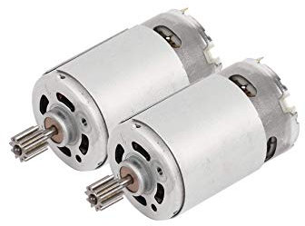 Pair of 12 Volt Motor for Peg Perego Kids Ride on Car, 12V Replacement Gearbox Motor for Peg-Perego for John-Deere for Ground Force Tractor for Dual Force Truck Power Loader Power Pull
