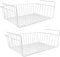 Greenfields Under Shelf Kitchen Storage Basket Metal Wire Storage Basket Organiser for Home, Office, Kitchen, Bathroom, Pantry, Cabinet Solid Construction Maximise Space (Pack of 2)