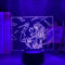 Anime LED-Licht für Schlafzimmer Dekoration Nachtlicht Geburtstag 3D Schreibtischlampe Illusion Licht für Kinderzimmer Manga violett Evergarden-16 Farbe mit Fernbedienung