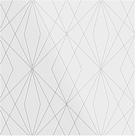 Fresco Laser Metallic Silver and White Geometric Wallpaper (was £13.99)