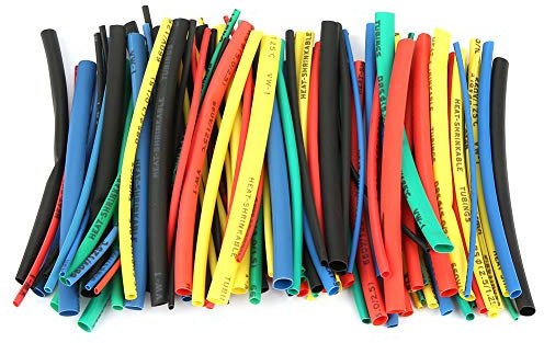 Tube thermorétractable, 100pcs Gaine Thermorétractable Câble Électrique, 5 Tailles 5 Couleurs 100mm Kit de Tube de câble Isolation électrique, pour Réparation de Fils Cassés, Connexion de Fil