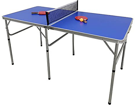 Tischtennisplatte Outdoor 152 x 76 x 76 cm Tischtennistisch klappbar Tischtennis Platte mit Griff tragbarer Freizeittisch für Innen- und Außenbereich