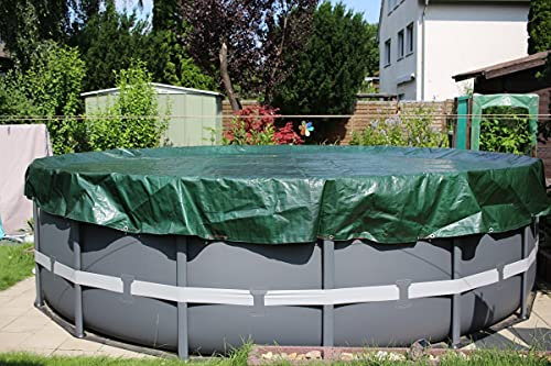 Winter Abdeckung Abdeckplane Sommer runde Pools Poolabdeckung 180g/m² 5 m Poolabdeckplane Poolabdeckung Winterabdeckung Sommerabdeckung