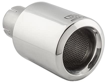 Auspuffblende Endrohr 100mm Edelstahl poliert rund Absorber (Passend für Anschluß 60mm)