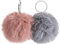 ueslwser 2Pcs Pom Pom Schlüsselanhänger Damen Kunstpelz flauschige Pompon Schlüsselanhänger niedlich weichen Schlüsselring Pom Pom Pom Charm Hanging mit Autoschlüssel Rucksack Handtasche