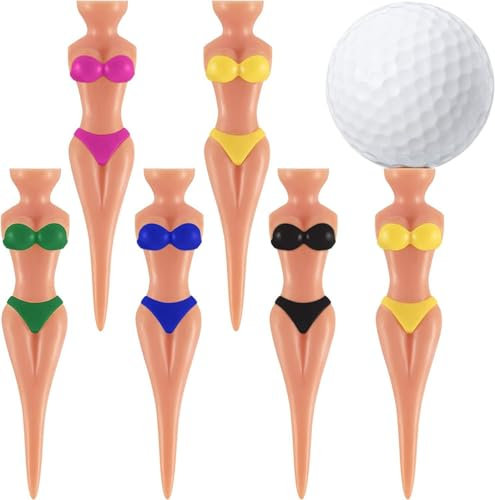 YKKJ Funny Golf Tees,Lady Bikini Girl Golf Tees 76 mm Kunststoff Pin-Up Golf Tees 10 Stück Home Women Golf Tees Sexy Lady Golf Tees für Golf Training, Golf Zubehör