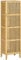 HOMCOM Meuble de Rangement en Bambou Armoire de Rangement avec 4 Niveaux et Porte Design à lamelles pour Salle de Bain Chambre Salon 40 x 30 x 140 cm