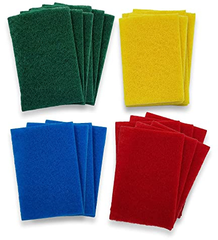 Heavy Duty Scouring Pads – Pack of 16 – Extra Durable & Great for Scrubbing