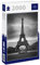Lais Puzzle Roter Wagen vor Eiffelturm Paris in schwarz weiß 2000 Teile