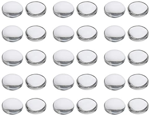 PATIKIL 200 Stück Glas Cabochons 10mm Klare Runde Glascabochons, Flache Rückseite Glaskuppel, Glaskuppel für DIY Schmuck, Foto Anhänger Herstellung, Halsketten