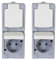 Kopp 130348009 Schutzkontakt-Steckdose 2-Fach, Aufputz-Feuchtraum Standard (Packung mit 2)