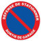 Autocollant Panneau de Sécurité Rigide et Rond - Sticker Adhésif Signalétique Laminé Plastifié Résistant à l'eau et aux UV - Défense De Stationner Sortie De Garage - Diamètre 24cm