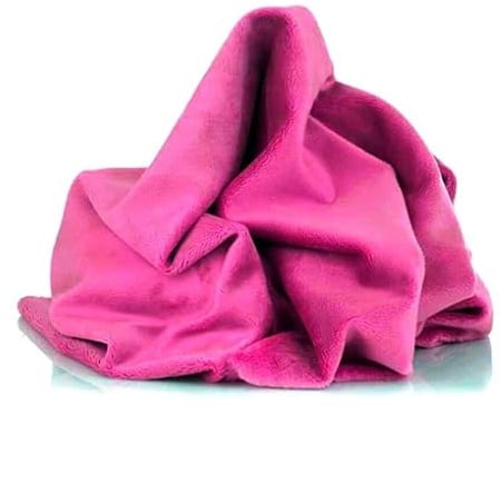 Textrend Stoff Minky - Plüschstoff - Meterware - 1 Meter 160 x 100 cm - Stoffe zum Nähen - Kinder - weich kuschelig - Glatt Fuchsie