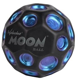 Sunflex® x Waboba® Moon Ball Dark Side Blau | Springball | Springender Gummiball | Spielball | Ballkrater Erzeugen knallendes Geräusch | Leicht Greifbar | Flummies für Kinder | Bouncing Ball