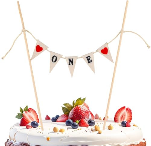 Kuchendekoration 1. Geburtstag, Kuchen Smash Dekorationen Tortendekoration 1 Geburtstag Partyzubehör für Einen Geburtstag für Kuchendekoration Geburtstagsfeier Foto Requisite