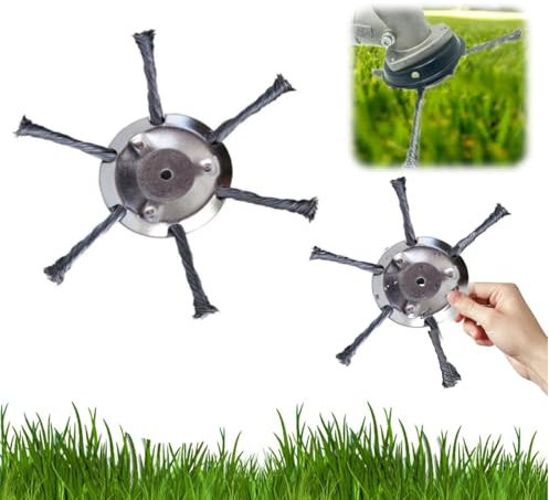 Unkrautbürste für Freischneider, 2024 new Unkraut Entferner Gerät, Freischneider Zubehör, Stahldraht Rasentrimmerkopf für Garten-Rasentrimmerkopf-Rasenmäher-Elektrowerkzeug (1PCS)