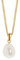 MIORE Schmuck, Perlenkette Damen mit Kettenanhänger Gold 14K 585, Weiße Süßwasserperle, Halskette Damen, Panzerkette, Goldkette 585 Echtgold, 45 cm lang, Kette Gold