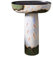 Standwaschbecken Retro-Art-Säulenwaschbecken, Keramik-Sockelwaschbecken, Badezimmer-Waschtisch, bodenstehender Außenhof-Sockelwaschbecken, leicht zu reinigen und zu installieren Standwaschbecken für B