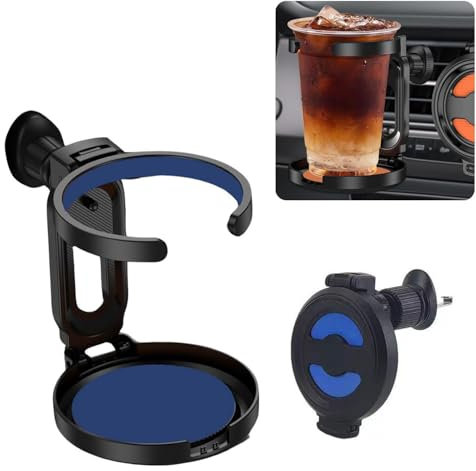 ZDHXZYQ Auto Getränkehalter für Audi TT TTS TT-S TT-RS R8 V10 e-tron, FaltbarAuto Becherhalter, für Auto Aschenbecher Kaffeebecher Getränkedose Wasser in Flaschen,B-Blue
