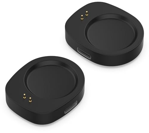 Caricatore per orologio di tipo C, adattatore di ricarica, convertitore compatibile con Amazfit T-Rex 3/Balance/Balance 2/Helio Strap Smartwatch Caricatore (senza cavo) (nero + nero)