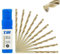 TJR® Brocas helicoidales HSS-E M35 Ø 3,3mm de cobalto, Set de 10 piezas, Auto-centradoras, Acero rápido, DIN 338 Tipo N, Punta dividida a 135°, Perforación de metales para acero