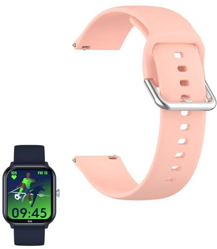 YANGC Compatible pour Mode Silicone Classique Bracelet De Remplacement Compatible pour ICE-WATCH Montre Connectée enfant ICE smart junior 2.0 1,75 Pouces (Rose)