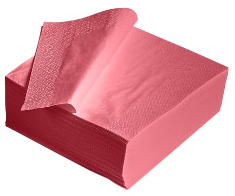 1000PK Burgundy Paper Serviettes Soft Napkins 33x33cm 2PLY Kitchen Tissue Paper Disposable Tableware Parties Events Hotel Catering