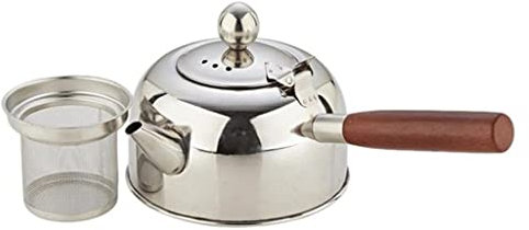 Stainless Steel Teapot with Tea Filter Wood Handle Kitchen Insensibial Boiler Heating Kettle (Color : A, Size : OneSize) (A OneSize) Octopus feet