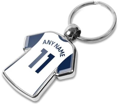 Graphics 'n' Tees Spurs shirt keyring, football 24/25 team tshirt design, personalise with any name and number