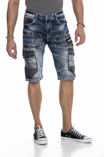 Cipo & Baxx Herren Capri Hose – Stylische 3/4-Hose mit Stretch für Sommer & Freizeit