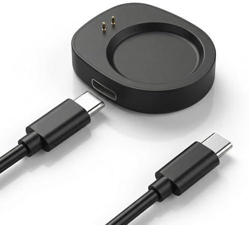 SimpleThings Ladegerät kompatibel mit Amazfit Helio Strap/T-Rex 3 (Pro) | Ladegerät für Amazfit Balance 2/1, magnetische Ladestation mit 1 m USB-C auf USB-C Kabel, kompakt und tragbar