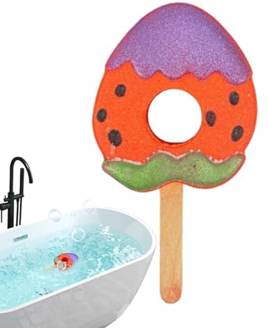 Badebomben und Badekugeln für Beruhigender Duft mit biologischen | Trauben-Erdbeeren Badesalz-Kugeln für das Home Spa, die Badewanne, die Dusche, zur Entspannung, an Geburtstagen, a