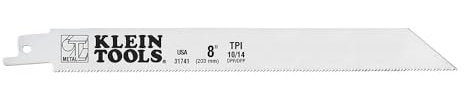 Reciprocating Saw Blades 10/14 TPI, 8-Inch, 5-Pack Klein Tools 31741