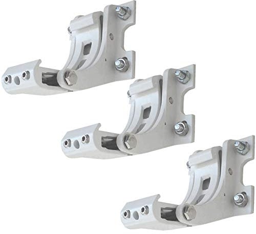 Mendler 3er-Set Wandhalterung für Markise T124, Wandkonsole Wandmontage Adapter - weiß