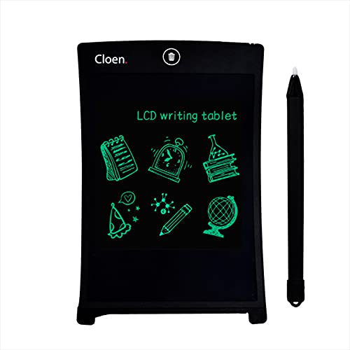 CLOEN Tableta de Escritura LCD de 8.5, Pizarra Digital, (8.5 Negro), Tableta para Dibujo, Ideal para Escribir y Dibujar, fácil de Transportar, Block de Notas