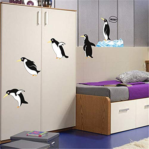 DHRH Wandtattoo Aufkleber, Aufkleber Ice Penguin Wandtattoo Aufkleber für Glasfenster Wohnzimmer Home